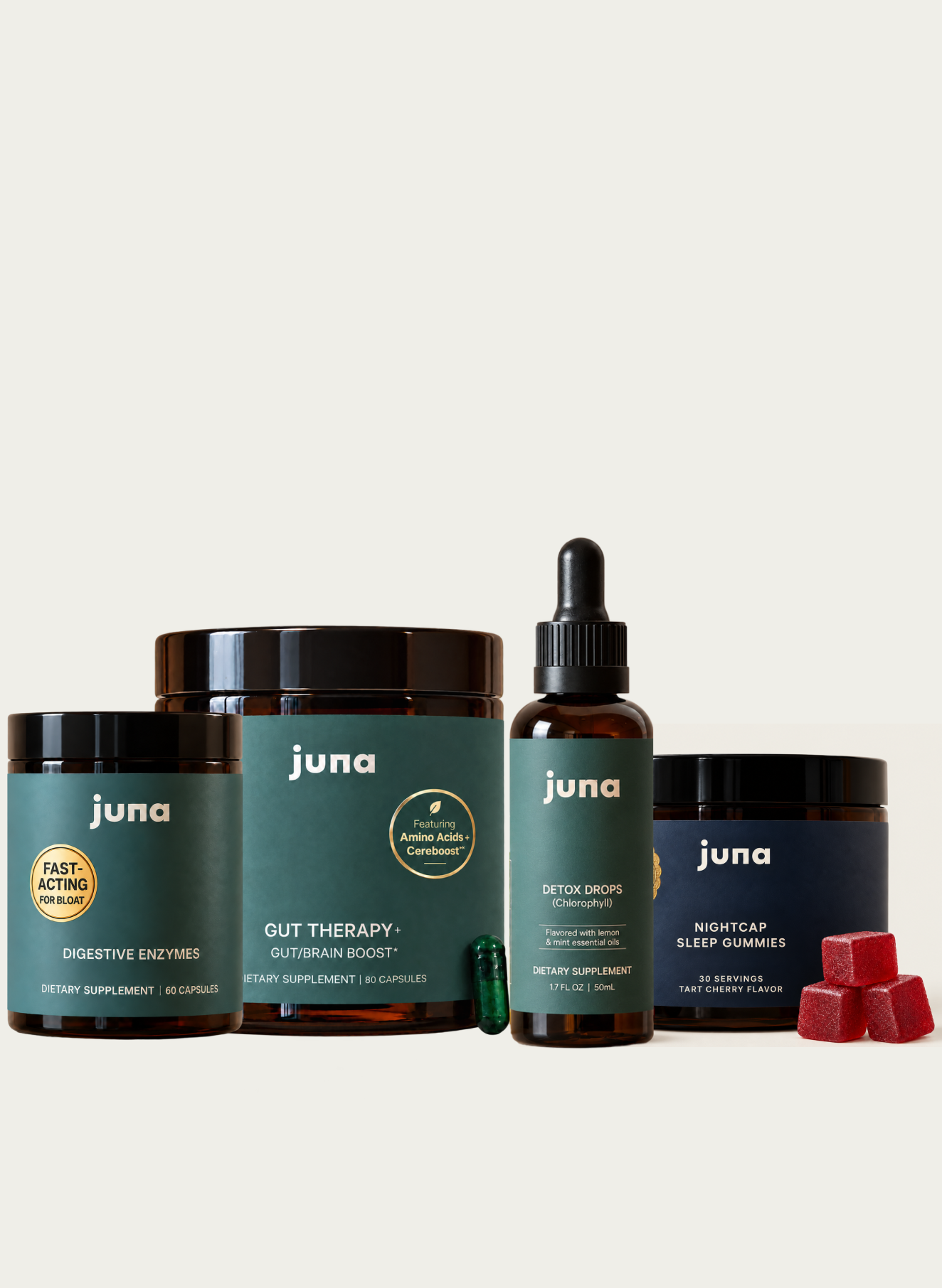 Juna life set for sleep, gut health, detox, and digestion