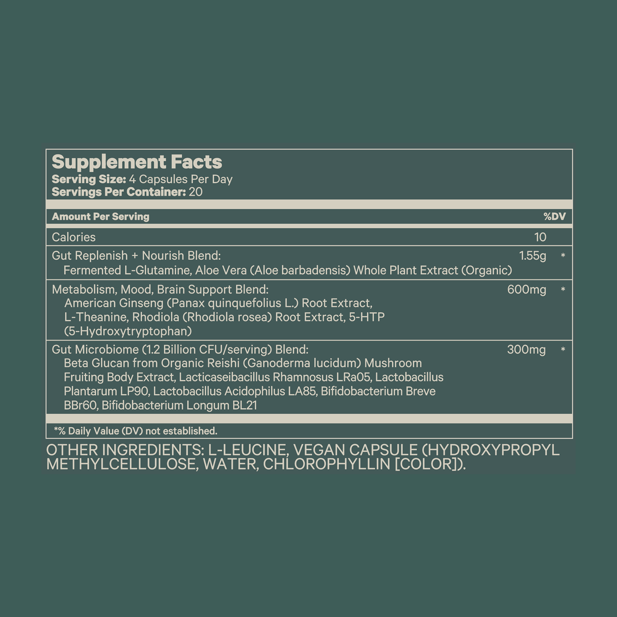 gut brain supplement - gut therapy by Juna - l glutamine